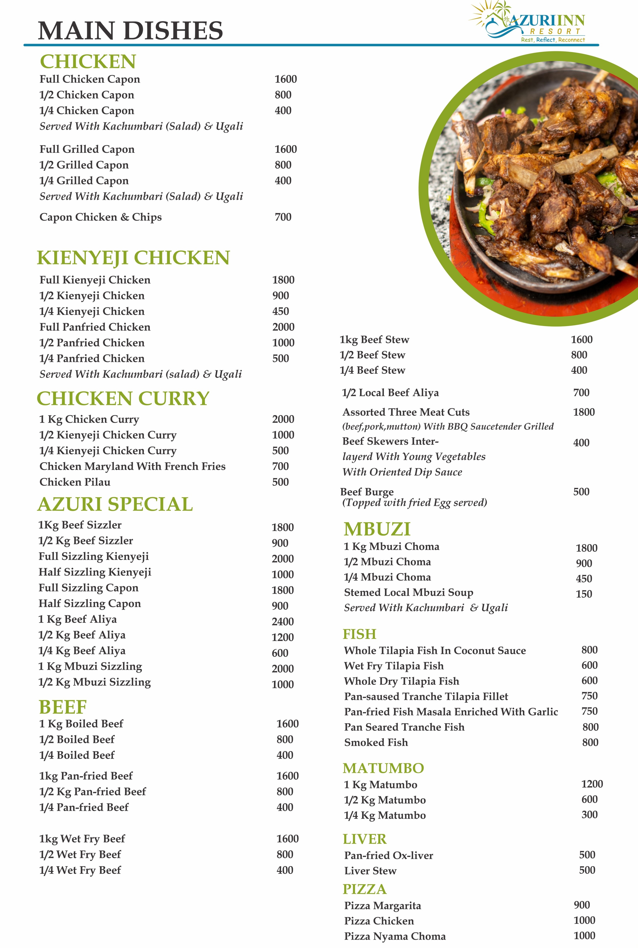Food Menu Page 2